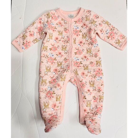 Little Beginnings Girls Pink Romper   Sz 0-3 m   EUC - Picture 1 of 4